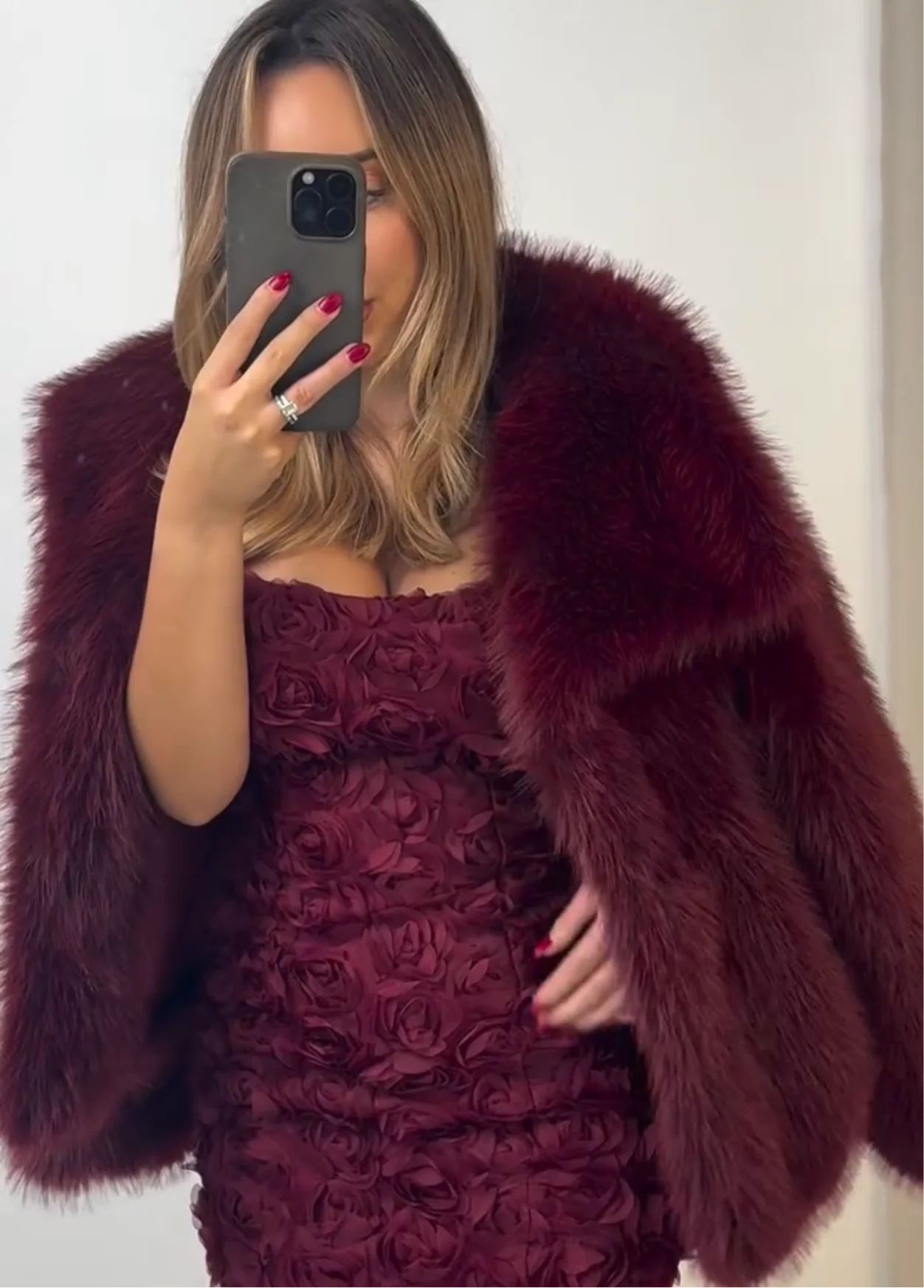 VIRAL FAUX PELZJACKE