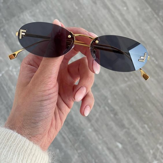 Exklusive kleine Sonnenbrille inspiriert von Fendi, hochwertiges Accessoire